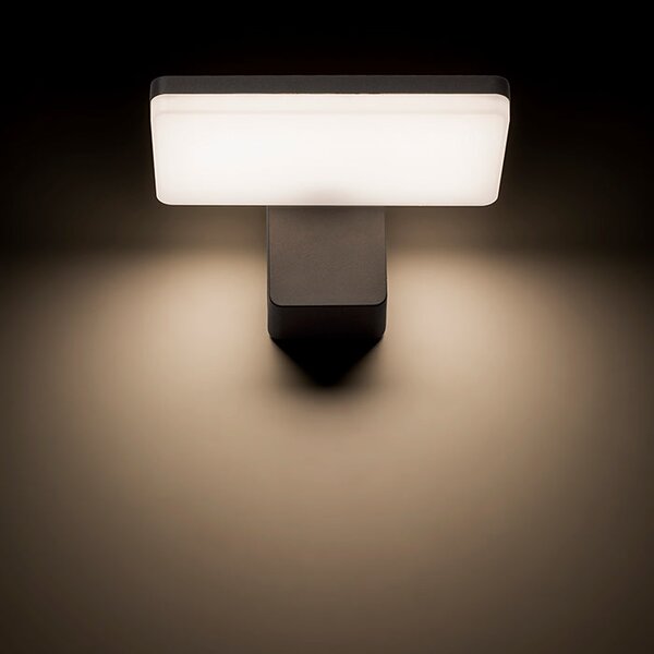 Venkovní nástěnné LED svítidlo RINA, antracitové, 12 W, teplá bílá 3000 K, IP65