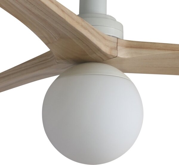 FARO 34281-11L - Stropní ventilátor KLIM S 1xE27/15W/230V borovice/bílá + DO