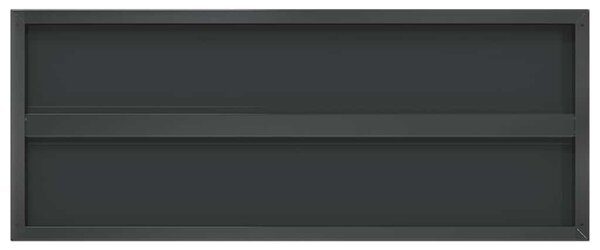 Nástěnné police 2 ks 100 x 40 cm stříbrné nerezová ocel 30287