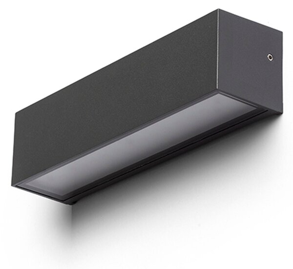 Venkovní nástěnné LED svítidlo CAMARGUE, antracitová/satinované sklo, 6 W, teplá bílá 3000 K, IP65
