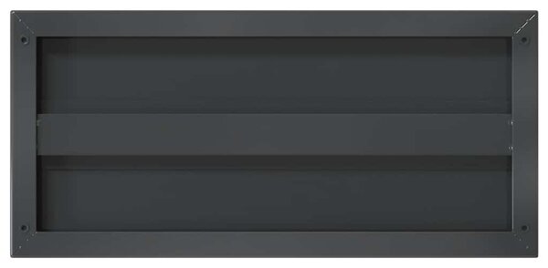 Nástěnné police 2 ks 50 x 23,5 cm černé nerezová ocel 30295