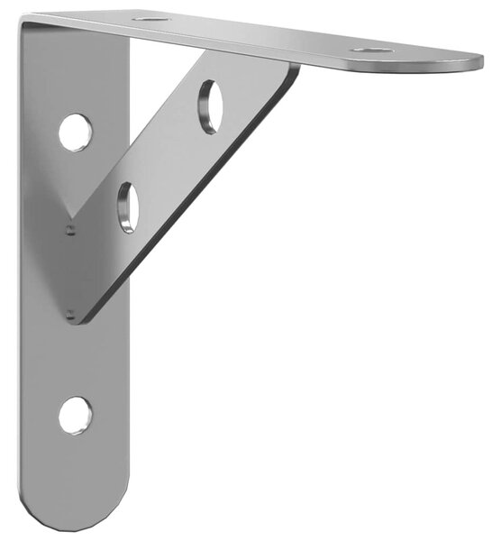 Policové držáky 4 ks 15 x 2,5 x 11,5 cm stříbrné nerezová ocel 30296