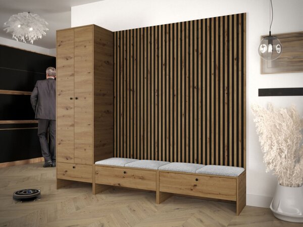 Predsieň Esmoltis VI, Barva: dub artisan / dub artisan + černá, Barva látek:: Manila 02 5903211278129