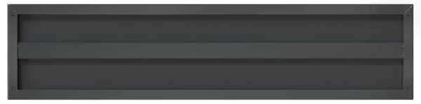 Nástěnné police 2 ks 100 x 23,5 cm černé nerezová ocel 30289
