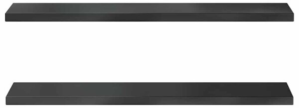 Nástěnné police 2 ks 100 x 23,5 cm černé nerezová ocel 30289