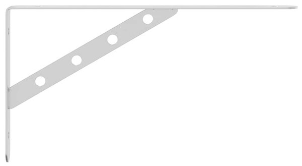 Policové držáky 4 ks 30 x 2,5 x 15,5 cm stříbrné nerezová ocel 30299