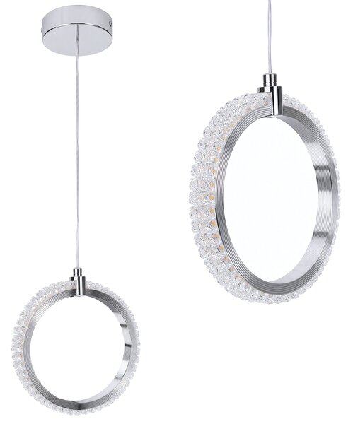 Toolight Rea, Závěsné stropní LED svítidlo LHJ126-W Chrom, OSW-03281