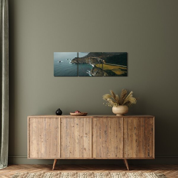 Obraz - Útes v oceánu (s hodinami) (90x30 cm)