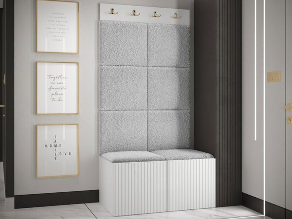 Předsíňová sestava Towiro Slim IV, Barva: bílá, Barva látek:: Abriamo 06 5903211370670