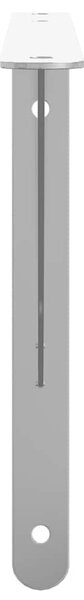 Policové držáky 4 ks 40 x 2,5 x 25 cm stříbrné nerezová ocel 30300