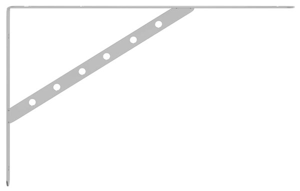 Policové držáky 4 ks 40 x 2,5 x 25 cm stříbrné nerezová ocel 30300