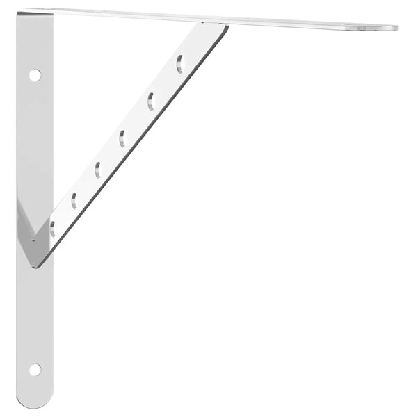 Policové držáky 4 ks 40 x 2,5 x 25 cm stříbrné nerezová ocel 30300