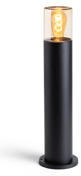 Stojací lampa QUINN 60, černá/jantarové sklo, patice E27, 11 W, IP54