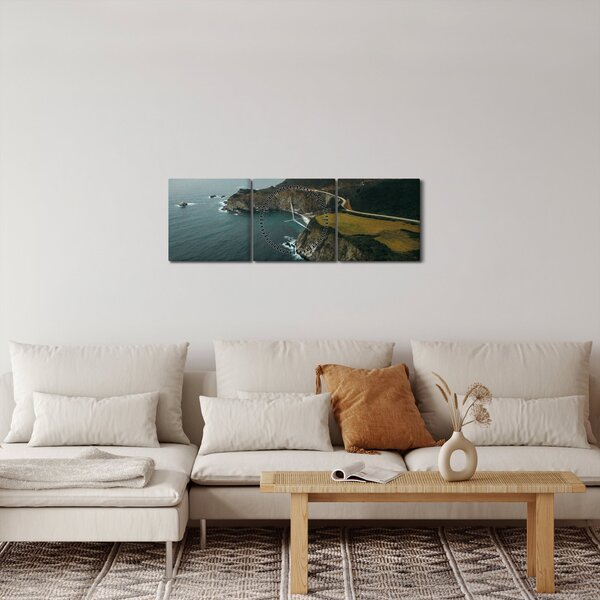 Obraz - Útes v oceánu (s hodinami) (90x30 cm)