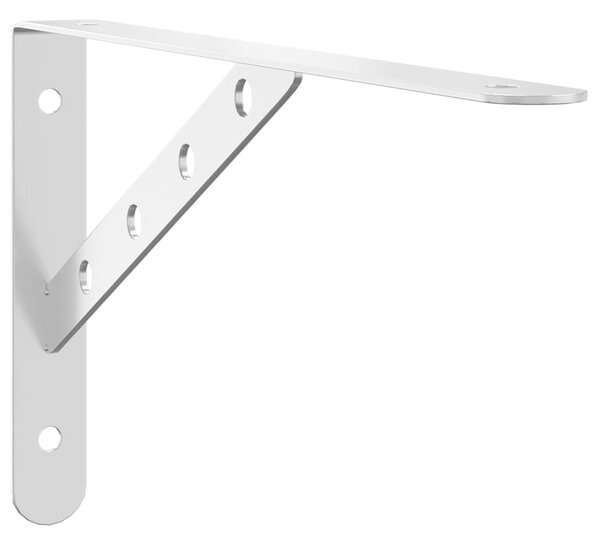 Policové držáky 4 ks 30 x 2,5 x 15,5 cm stříbrné nerezová ocel 30299