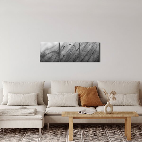 Obraz - Tráva ve větru (s hodinami) (90x30 cm)