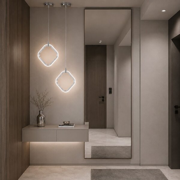 Toolight Rea, Závěsné stropní LED svítidlo LHJ127-W Chrom, OSW-03282