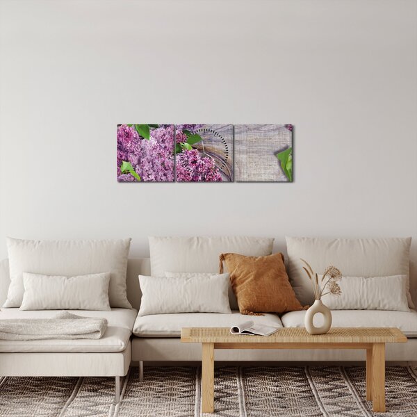 Obraz - Šeřík (s hodinami) (90x30 cm)