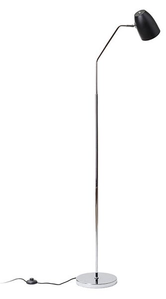 Stojací lampa PRAGMA, černá/chrom, patice E27, 11 W