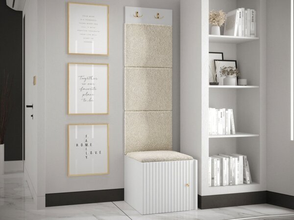 Předsíňová sestava Towiro Slim XXII, Barva: bílá, Barva látek:: Abriamo 03 5903211370762