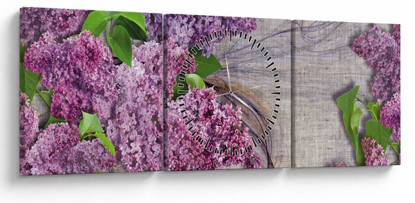 Obraz - Šeřík (s hodinami) (90x30 cm)
