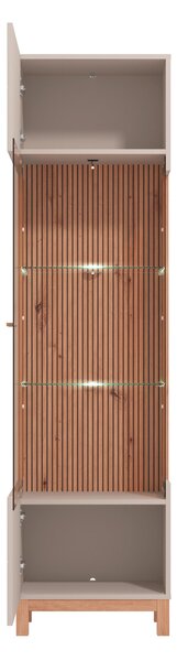 VITRÍNA, kašmírová, dub artisan, 51,5/191,5/35 cm Hom`in - Kredence a vitríny