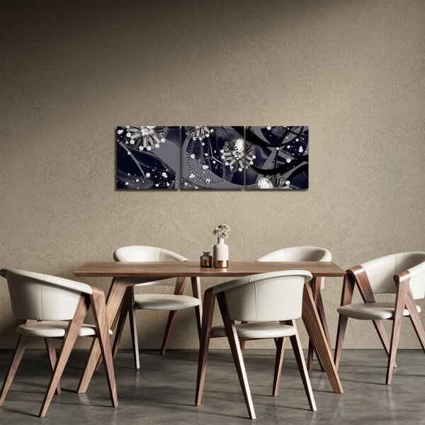Obraz - Diamanty v prostroru (s hodinami) (90x30 cm)