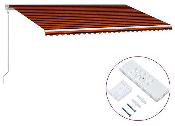 Automatická zatahovací markýza 600 x 300 cm oranžovo-hnědá 3051208