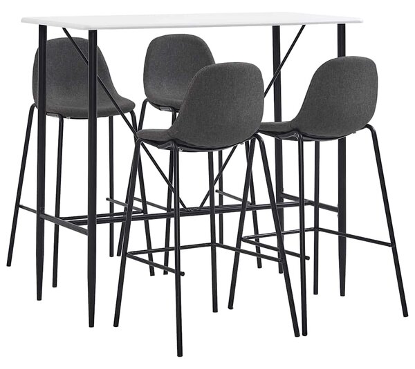 5dílný barový set textil tmavě šedý 3051186