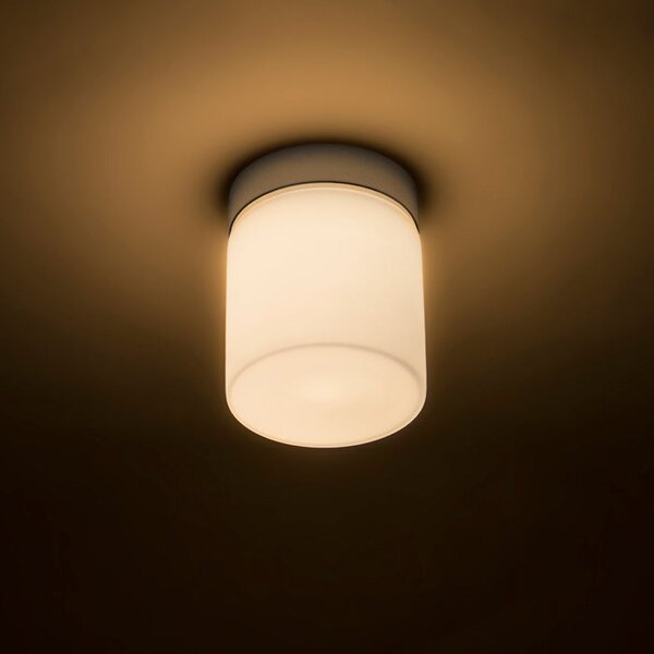 Koupelnové stropní LED svítidlo ESICA CYL, chrom, 6 W, teplá bílá 3000 K, IP44