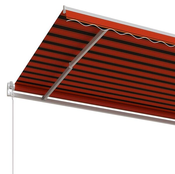 Automatická zatahovací markýza 600 x 300 cm oranžovo-hnědá 3051208