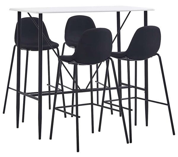 5dílný barový set textil černý 3051188