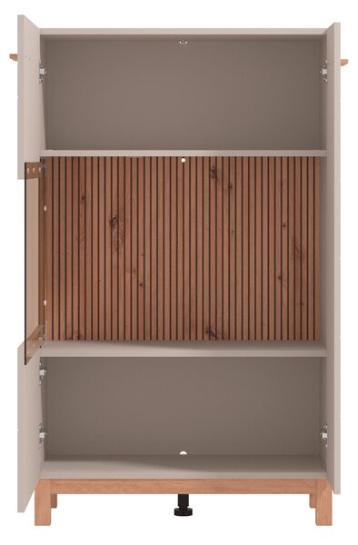 VYSOKÁ KOMODA, kašmírová, dub artisan, 77/127,5/35 cm Hom`in - Vysoké komody