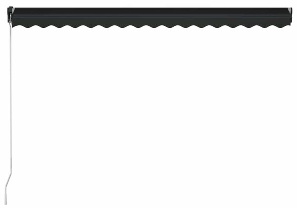 Ručně zatahovací markýza s LED světlem 450 x 300 cm antracitová 3051246