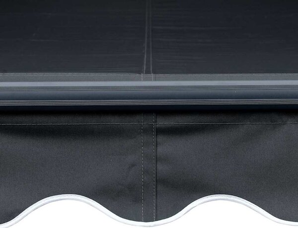 Ručně zatahovací markýza s LED světlem 350 x 250 cm antracitová 3051244