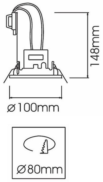 Deko-Light stropní vestavné svítidlo Deneb 220-240V AC/50-60Hz GU10 1x max. 50,00 W stříbrná 110016