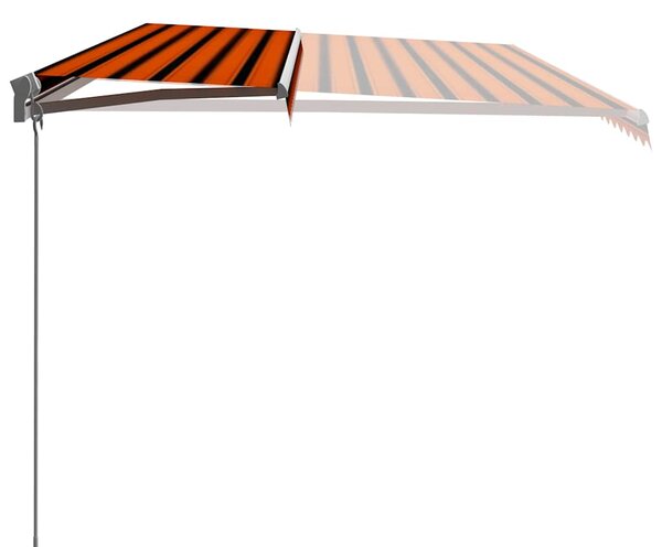 Ručně zatahovací markýza 600 x 300 cm oranžovo-hnědá 3051227