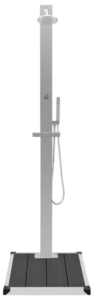 Zahradní sprcha s vaničkou WPC nerezová ocel 3051286
