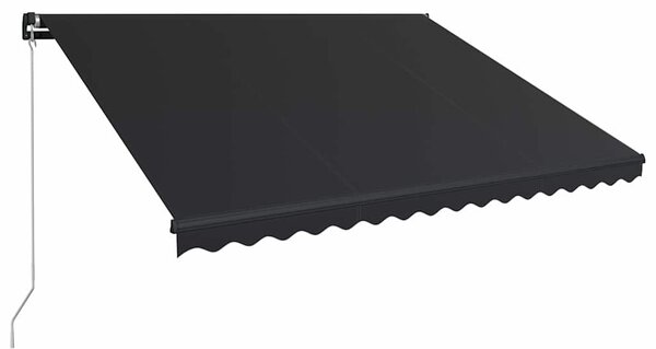 Ručně zatahovací markýza s LED světlem 450 x 300 cm antracitová 3051246