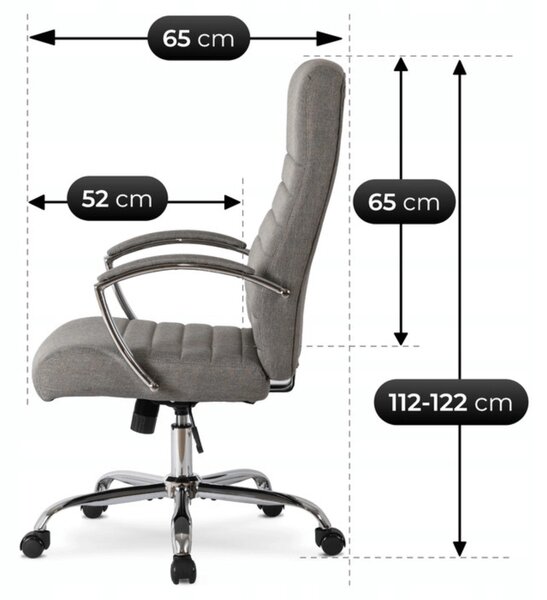 Kancelářská židle Renez (šedá). Akce -21%
