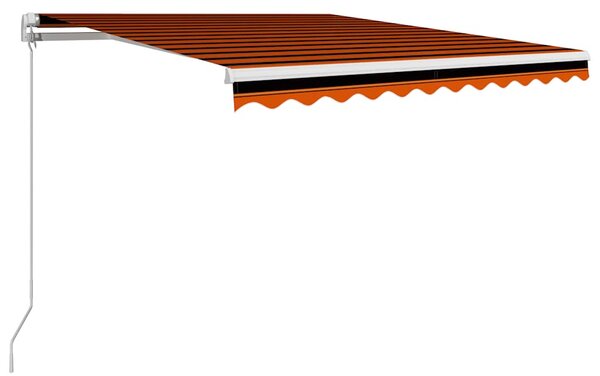 Ručně zatahovací markýza 350 x 250 cm oranžovo-hnědá 3051211
