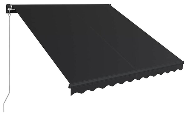 Ručně zatahovací markýza s LED světlem 350 x 250 cm antracitová 3051244