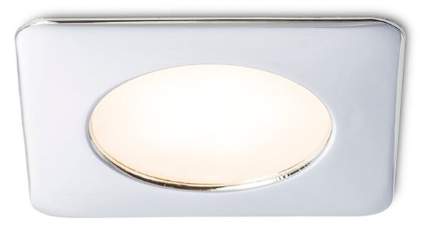 Koupelnové zápustné LED svítidlo INEZ SQ, chrom, 3 W, teplá bílá 3000 K, IP44, 12 V