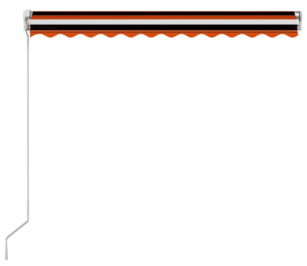 Ručně zatahovací markýza 350 x 250 cm oranžovo-hnědá 3051211