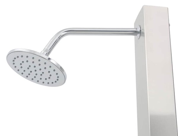 Zahradní sprcha s vaničkou WPC nerezová ocel 3051286