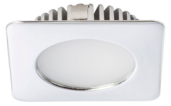 Koupelnové zápustné LED svítidlo INEZ SQ, chrom, 3 W, teplá bílá 3000 K, IP44, 12 V