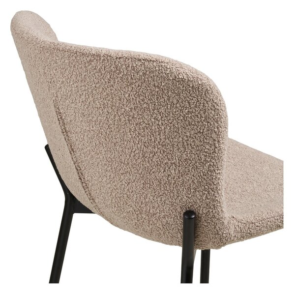 Béžová čalouněná barová židle (výška sedáku 65 cm) Maceda – House Nordic
