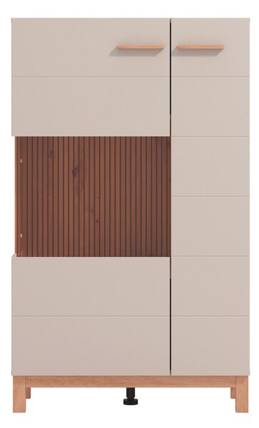 VYSOKÁ KOMODA, kašmírová, dub artisan, 77/127,5/35 cm Hom`in - Vysoké komody