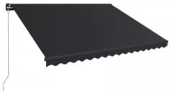 Ručně zatahovací markýza s LED světlem 450 x 300 cm antracitová 3051246