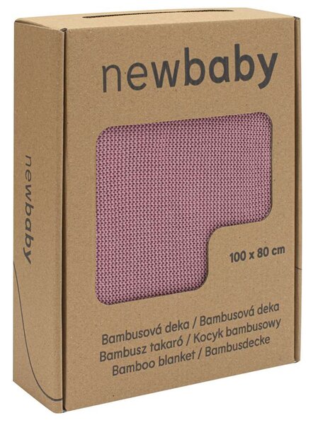 NEW BABY Bambusová pletená deka 100x80 cm pink Bambus/Bavlna 100x80 cm